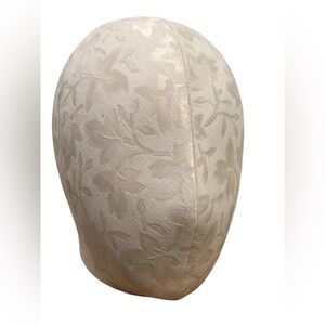 (2) Vintage Damask Covered Head Bust Displays